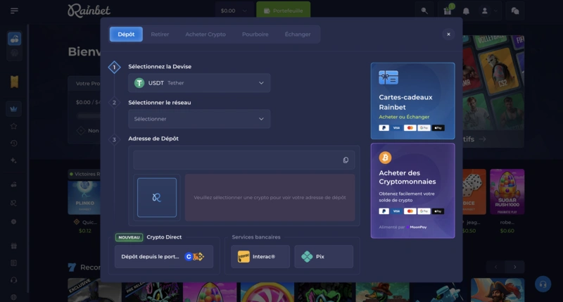 Rainbet Deposit